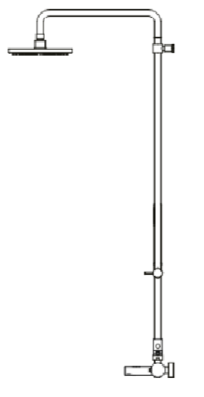 Waterevolution Flow mezclador de ducha termostático de tres vías con ducha de mano y cabezal de ducha negro de 250 mm T131TN25PR