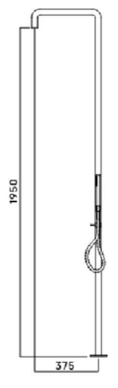 Waterevolution Flow columna de ducha con mezclador y ducha de mano Cobre T147CPE