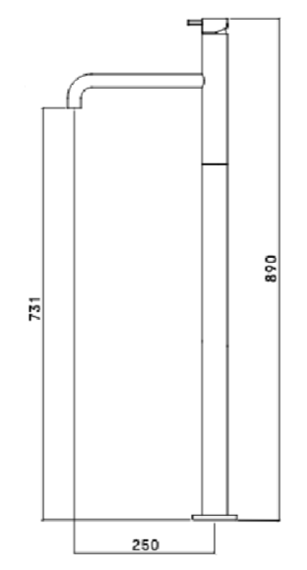Waterevolution Flow grifo de bañera independiente de latón T134LE