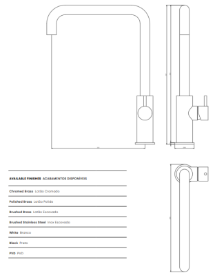 Waterevolution Flow kitchen faucet with angled swivel spout brass T158HLE