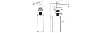 Ausmann Turt Built-In Soap Dispenser Gold Top-Fill 1208969720