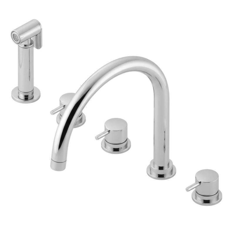 Waterevolution Flow grifo de cocina de 5 orificios con rociador extraíble y conexión para agua filtrada cromo T154U01