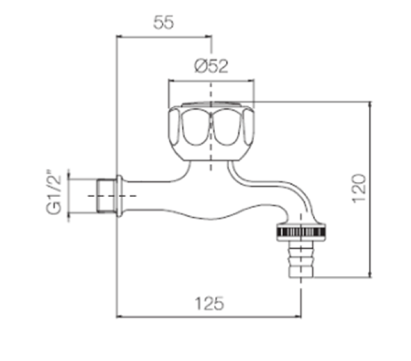 PB Grifo de jardín con conexión para manguera de jardín 1208969798
