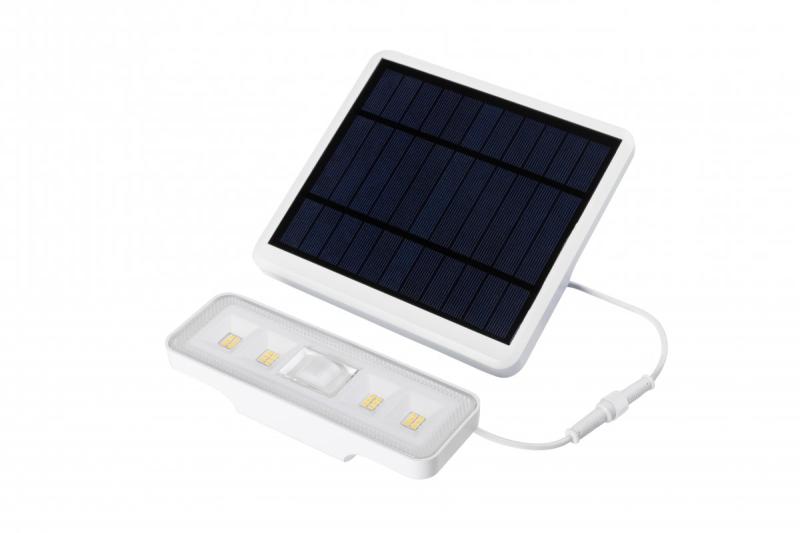Luminaria solar con detector de movimiento y crepúsculo DAVOS, LED, 1000lm, 4000K, 2000mAh, IP54, blanco