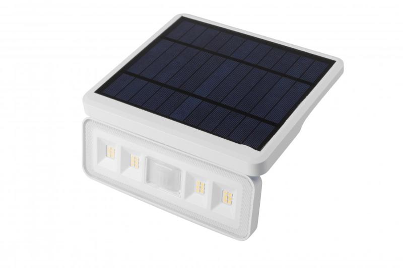 Luminaria solar con detector de movimiento y crepúsculo DAVOS, LED, 1000lm, 4000K, 2000mAh, IP54, blanco