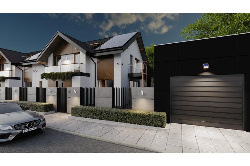 Luminaria solar con detector de movimiento y crepúsculo DAVOS, LED, 1000lm, 4000K, 2000mAh, IP54, blanco