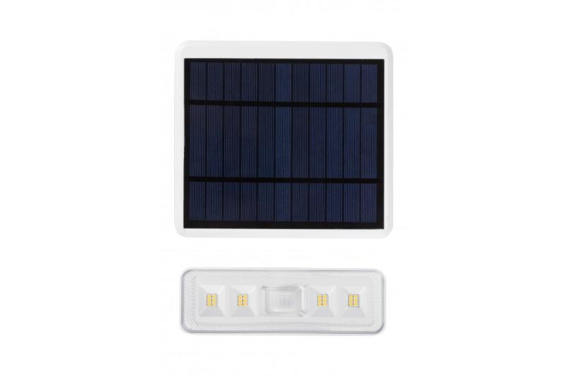 Luminaria solar con detector de movimiento y crepúsculo DAVOS, LED, 1000lm, 4000K, 2000mAh, IP54, blanco