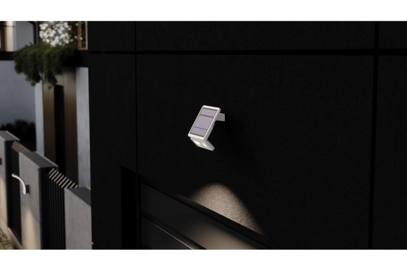 Luminaria solar con detector de movimiento y crepúsculo DAVOS, LED, 1000lm, 4000K, 2000mAh, IP54, blanco