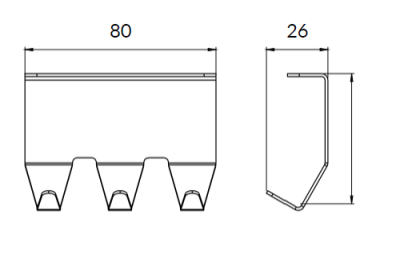 Epka Luxion Triple Hook for Kitchen Rails Metal Black 1208969963