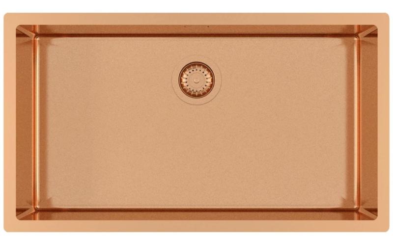 Ausmann Mosel fregadero de cobre grande de acero inoxidable - cobre PVD 74x40 universal 1208970018