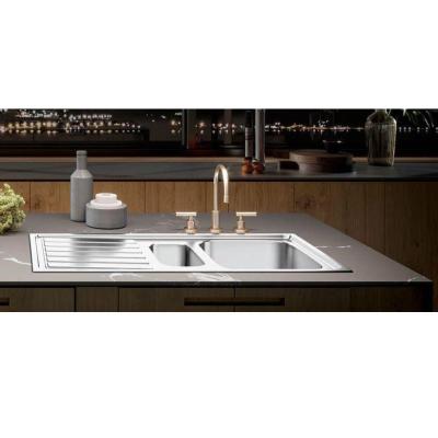 Banka Centurio 120 Stainless Steel Double Sink Surface-Mounted 120x50cm with Draining Area 1208970029
