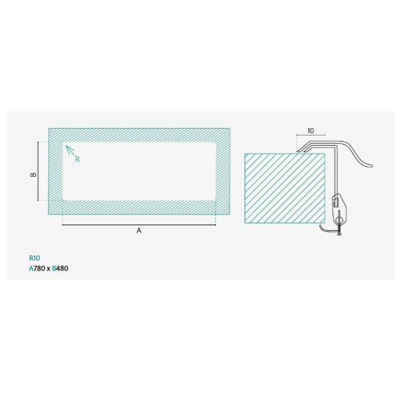 Fregadero de encimera Banka Centurio 80-1 de acero inoxidable 80x50cm con escurridor 1208970034.