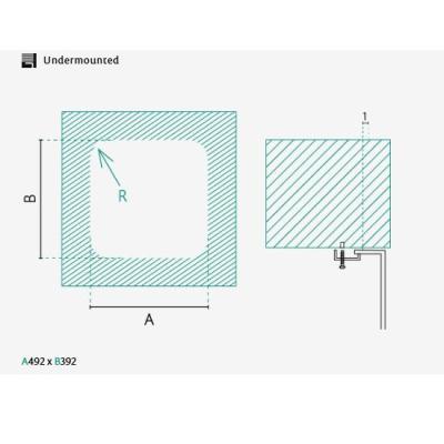 Banka IB5040 Stainless Steel Sink 50 x 40 cm Undermount 1208970037