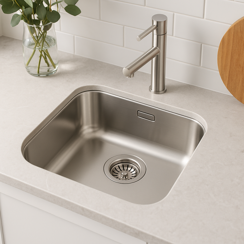 Fregadero de acero inoxidable Banka IB3440 34 x 40 cm bajo encimera 1208970046