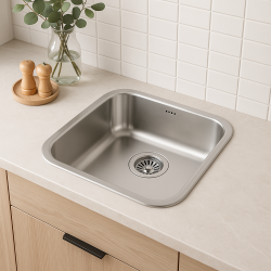 Fregadero de acero inoxidable Banka IB3440 34 x 40 cm Montaje superficial y empotrado 1208970047