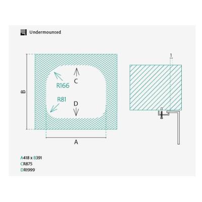 Banka Denver Stainless Steel Sink 41 x 41 cm Undermount 1208970049