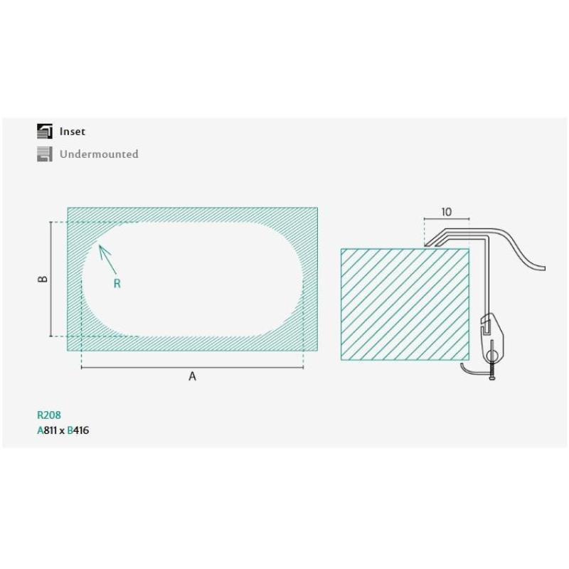 Fregadero Doble de Acero Inoxidable Banka Andalucia 835 x 440 cm Montaje Superficial y Empotrado 1208970050