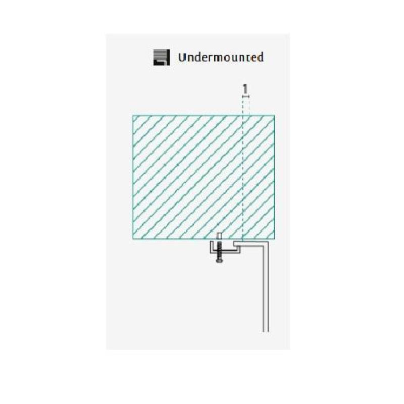 Banka P18380 Fregadero redondo poco profundo de acero inoxidable con escurridor de 45 cm. Montaje sobre encimera y bajo encimera 1208970057