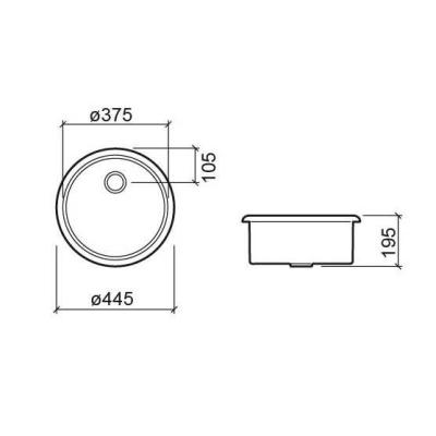 Ausmann Ceramic Brook lavabo redondo de cerámica blanca de sobreponer 1208970092