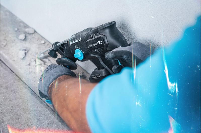 HÖGERT taladro percutor a batería, sin escobillas, 18V, con función de cincel.