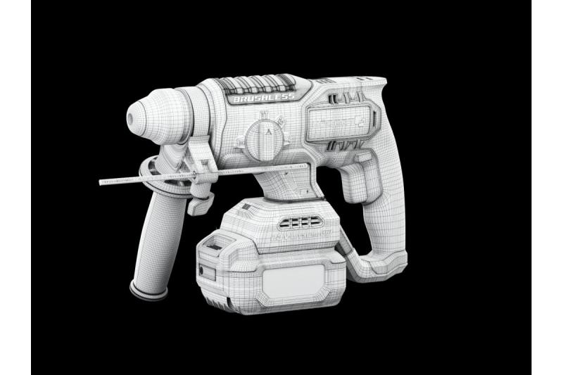 HÖGERT taladro percutor a batería, sin escobillas, 18V, con función de cincel.