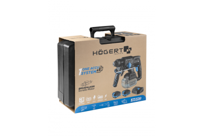 HÖGERT taladro inalámbrico, 18V, OneAccuSystem, con batería, cargador en maletín.