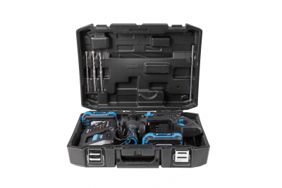 HÖGERT taladro inalámbrico, 18V, OneAccuSystem, con batería, cargador en maletín.