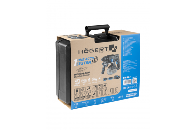 HÖGERT taladro inalámbrico, 18V, OneAccuSystem, con batería, cargador en maletín.
