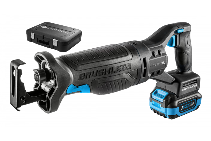 HÖGERT set de sierra recíproca a batería, 18V, sin escobillas, batería, cargador, accesorios