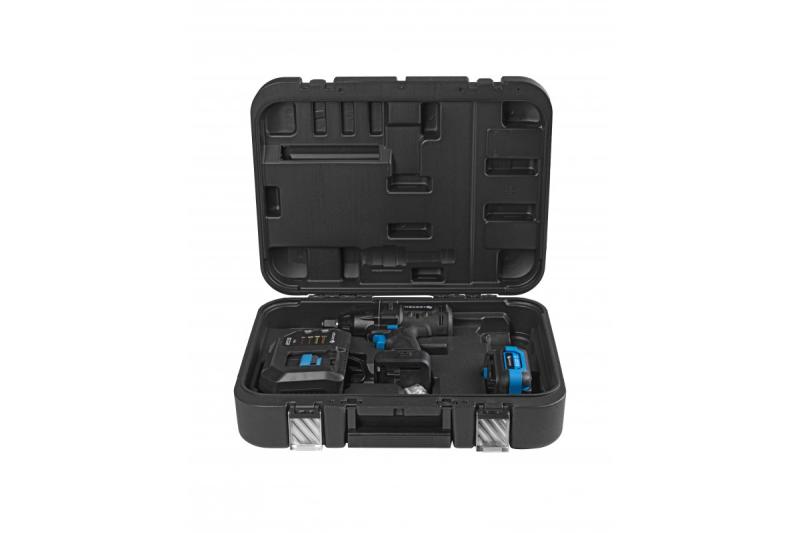 HÖGERT llave de impacto inalámbrica, sin escobillas, 18V, con batería, cargador.