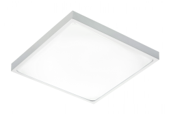 Lámpara de techo ALTAR LED, 295x295mm, 4000K, 24W, 1680lm, AC180-250V, 50/60 Hz, PF>0.5, IP54, gris, 3 años de garantía