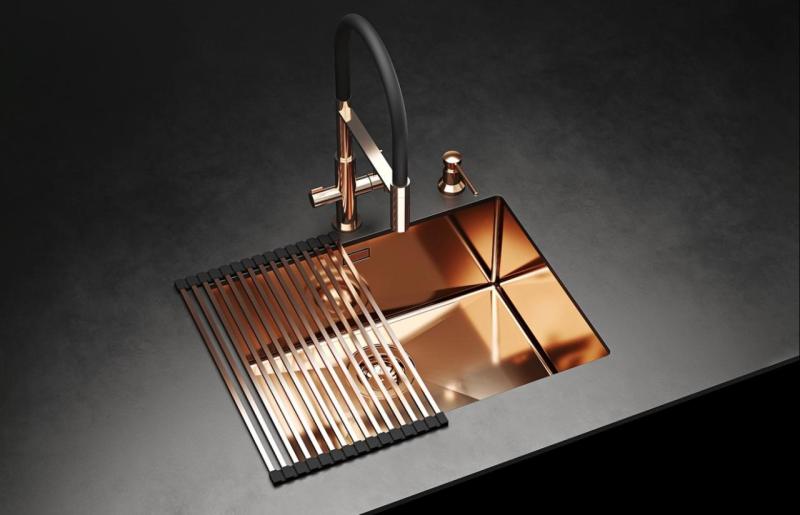 Ausmann Claridge Grifo de Cocina de 3 Vías con Caño Flexible y Agua Filtrada – Gris - 1208970502