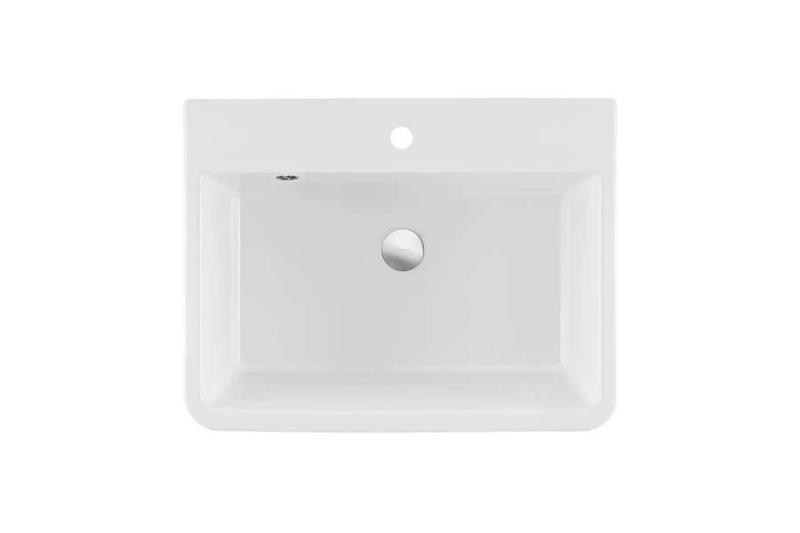 Ausmann Ceramic Frost Fregadero de Cerámica Blanco - Sobre encimera 660 x 506 mm con área para grifo 1208970517