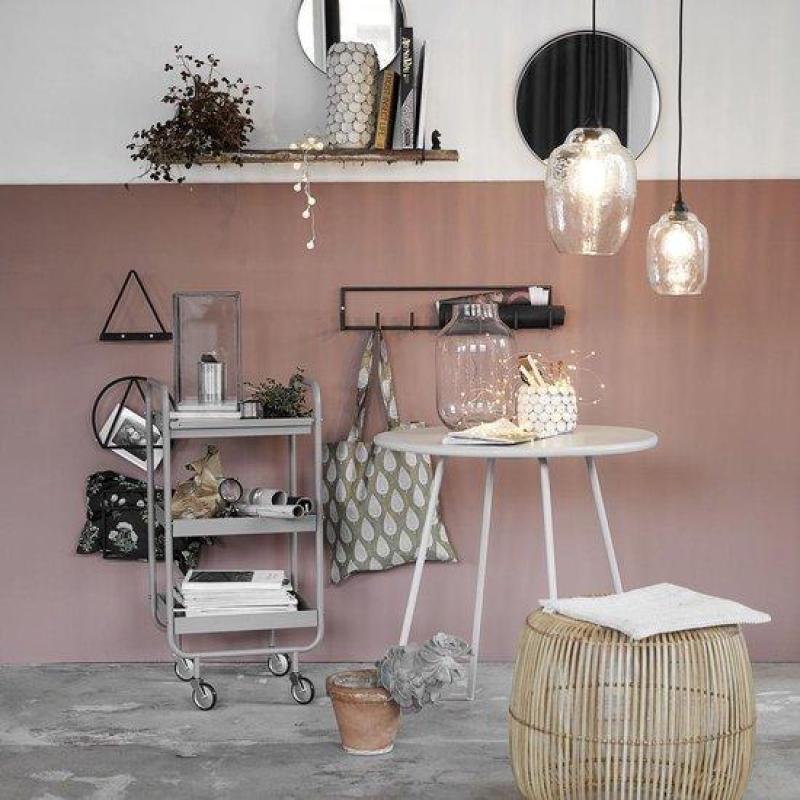 Salida redonda 40 cm Espejo Reflektion Hierro mate/Negro - House Doctor para sala de estar Fk0201.