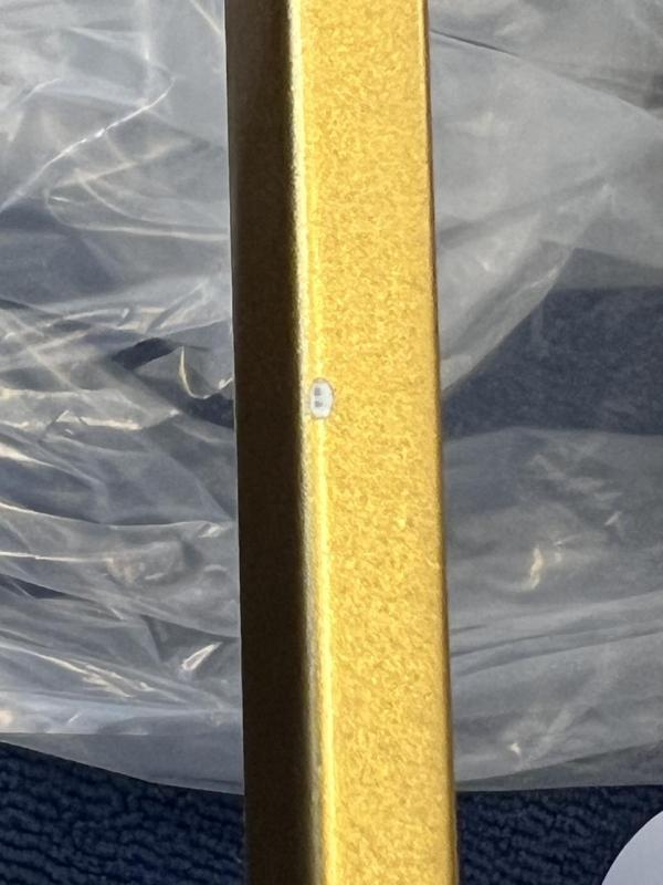 OUTLET Marco Dañado Decor Avelin lámpara colgante con marco rectangular dorado ancho 80 cm 2287