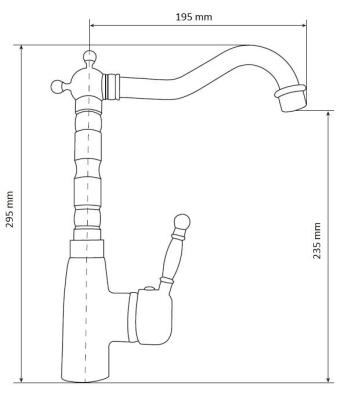 Graniteland Verve Kitchen Faucet Grey with Swivel Spout 1208970703