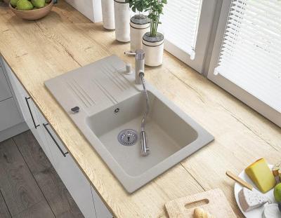 Graniteland Ceres Kitchen Faucet Beige Sand with Retractable Spout and Double-Function Hand Shower 1208970708