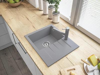 Graniteland Ceres Kitchen Mixer Tap Grey with Pull-Out Spout and Dual-Function Hand Shower 1208970710
