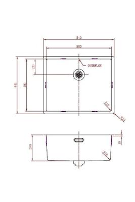 Pure.Sink Prestige Combination Set Stainless Steel Sink 50x40 cm with Stainless Steel Kitchen Faucet 1208970762