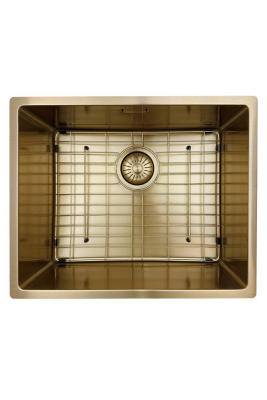 Pure.Sink Prestige Combination Set Gold Sink 50x40 cm with Gold Kitchen Faucet 1208970764