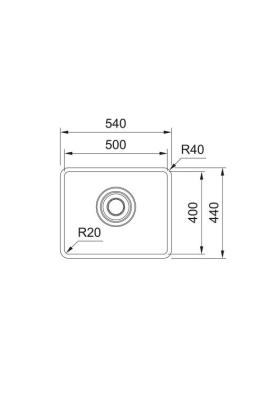Franke Maris Quiet MQX 110.50 Stainless Steel Sink 50x40 cm Undermount 122.0694.477