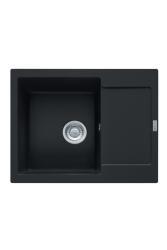 Franke Maris MRG 611-62 Fragranite Mate Negro Fregadero 62 x 50 cm Montaje con Zona de Escurrido 114.0628.964