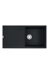 Franke Maris MRG 611-97 Fragranite Mate Negro Fregadero 97 x 50 cm Montado con Área de Escurrido 114.0628.967