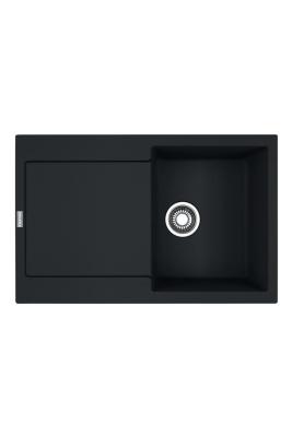 Franke Maris MRG 611-78 Fragranite Matte Black Sink 78 x 50 cm Built-in with Draining Area 114.0628.968