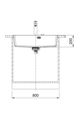 Franke Maris MRG 610-70 TL Fragranite Matte Black Sink 78 x 50 cm Built-in with Faucet Hole Bank 114.0668.727