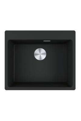 Franke Maris MRG 610-50 TL Fragranite Matte Black Sink Top Mount with Faucet Hole Bank 114.0668.630