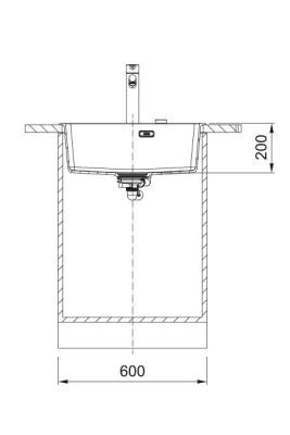 Franke Maris MRG 610-50 TL Fragranite Matte Black Sink Top Mount with Faucet Hole Bank 114.0668.630