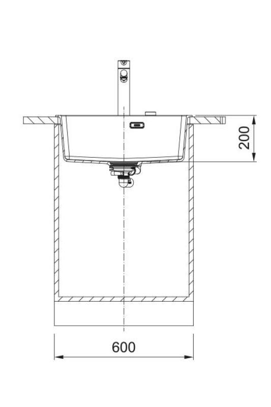 Franke Maris MRG 610-50 TL Fragranite Mate Negro Fregadero de Superficie con Agujero para Grifo 114.0668.630