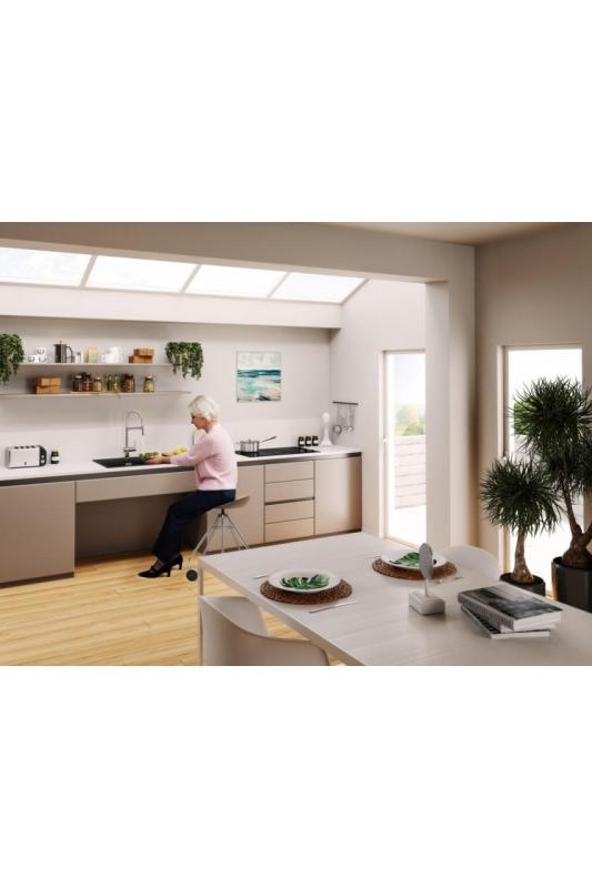 Franke Maris MRG 610-60 Cuidado Fragranite Piedra gris superficial lavabo para discapacitados 635 x 559 mm Montaje con Banco de grifo 114.0729.486