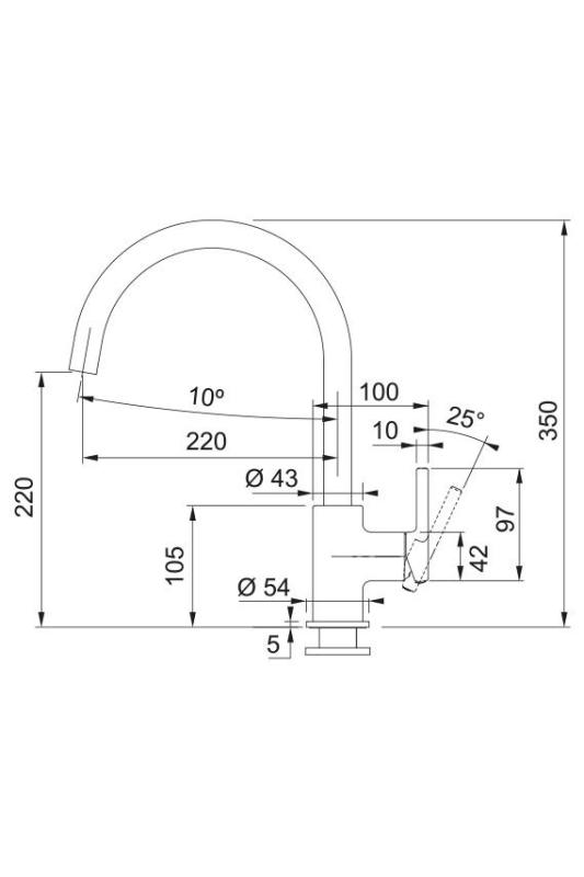 Grifo de Cocina Franke Lina XL Beige con Salida Giratoria 115.0626.025